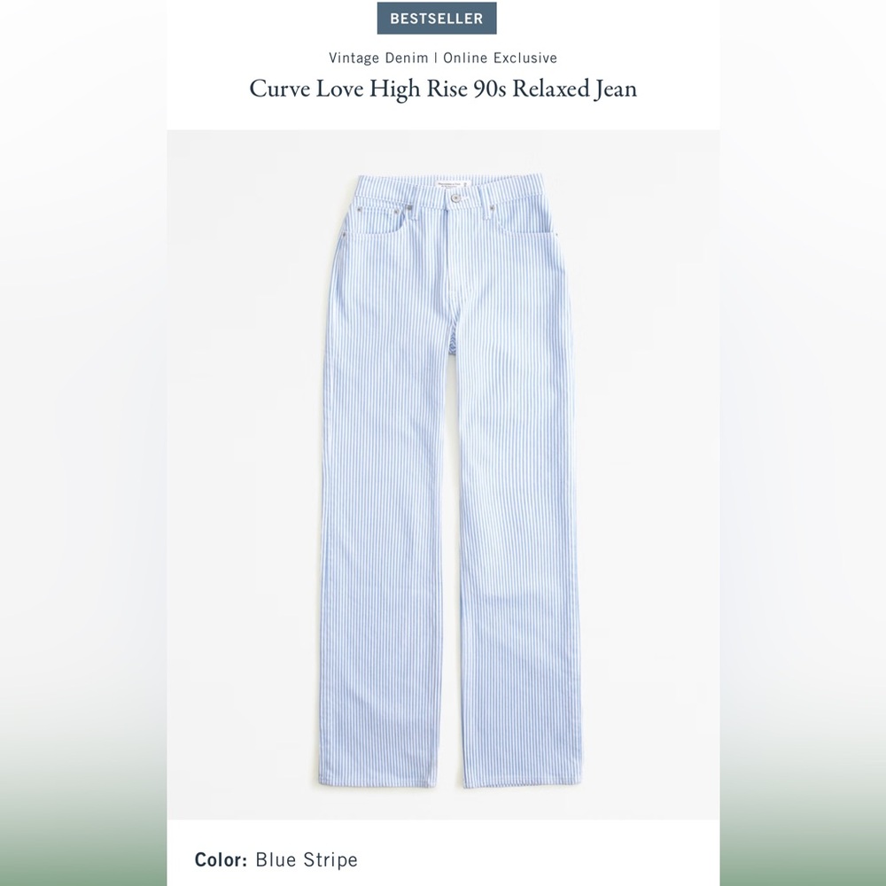 Abercrombie & Fitch Curve Love High Rise 90s Relaxed Jean